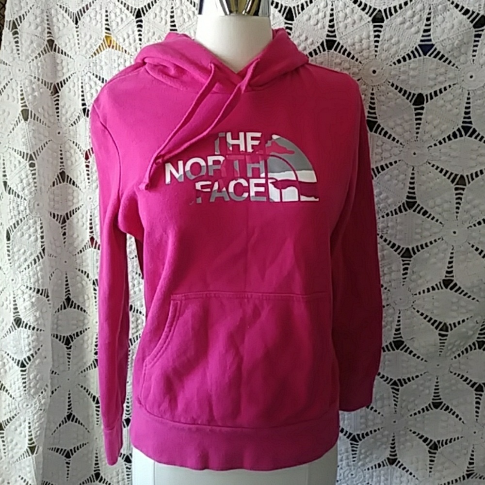 The North Face pink hooded sweatshirt-sz S